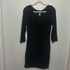 Bisou Bisou  V neck Black Dress size 12